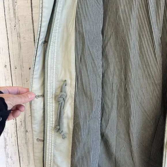 Marrakech Anthropologie Womens Utility Cargo Jacket Size L Green Grunge Lyocell - Picture 7 of 14